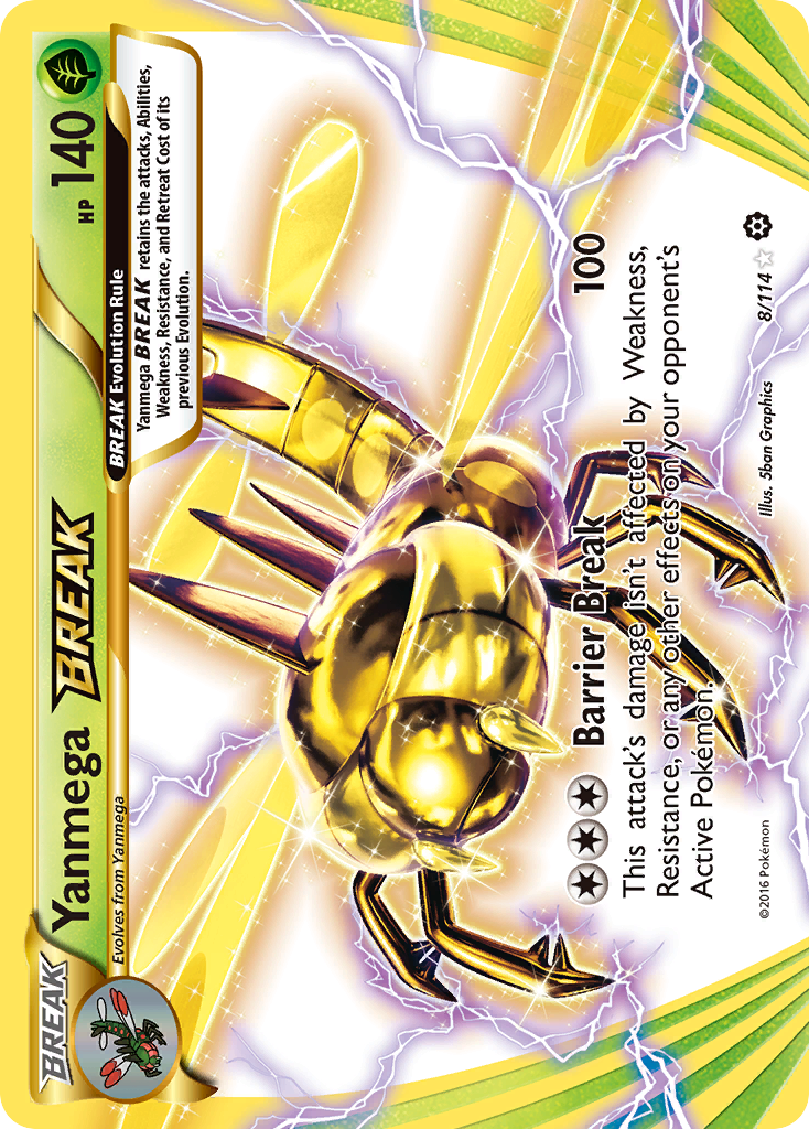 Yanmega BREAK – Steam Siege 8/114 Pokémon card
