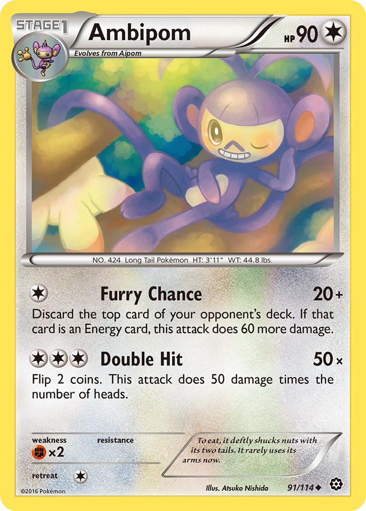 Ambipom – Steam Siege 91/114 Pokémon card