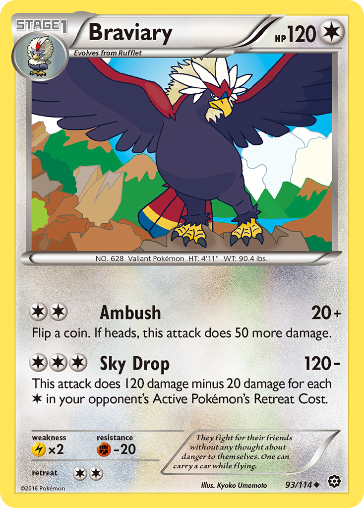 Braviary – Steam Siege 93/114 Pokémon card