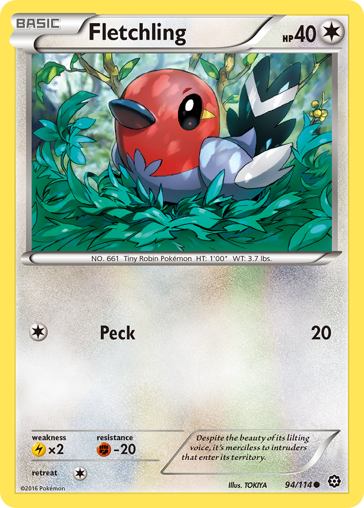 Fletchling – Steam Siege 94/114 Pokémon card