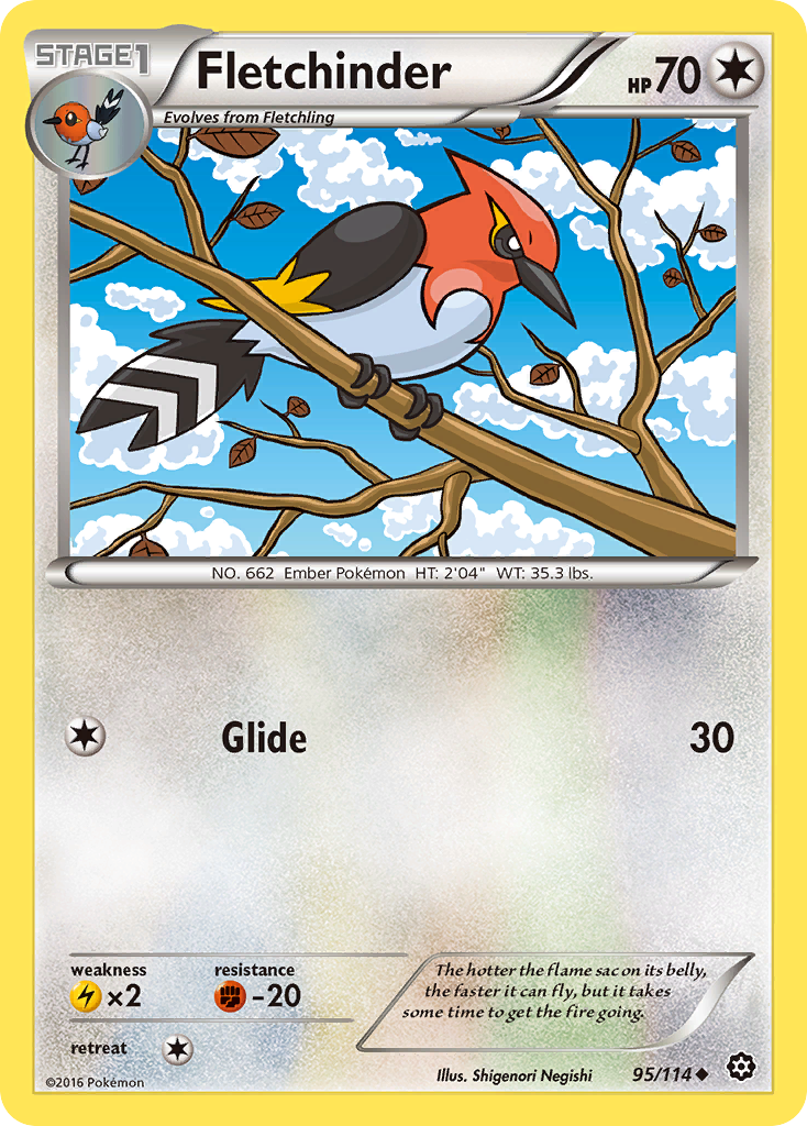 Fletchinder – Steam Siege 95/114 Pokémon card