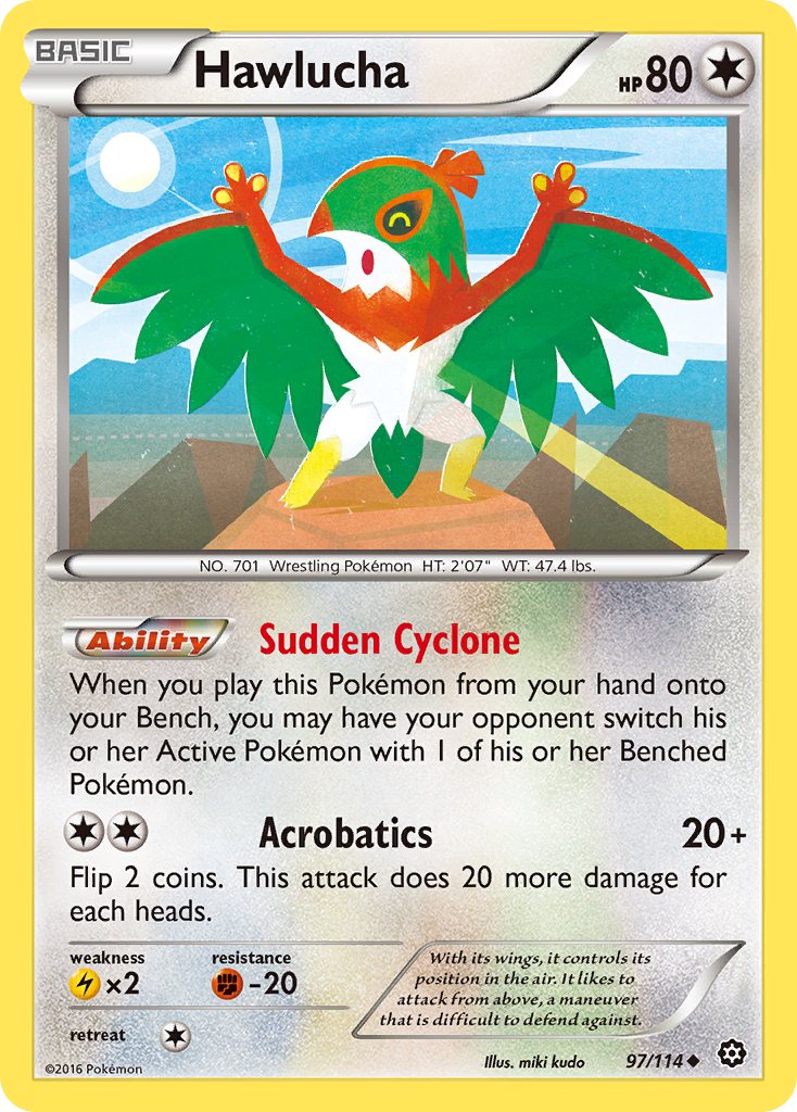 Hawlucha – Steam Siege 97/114 Pokémon card