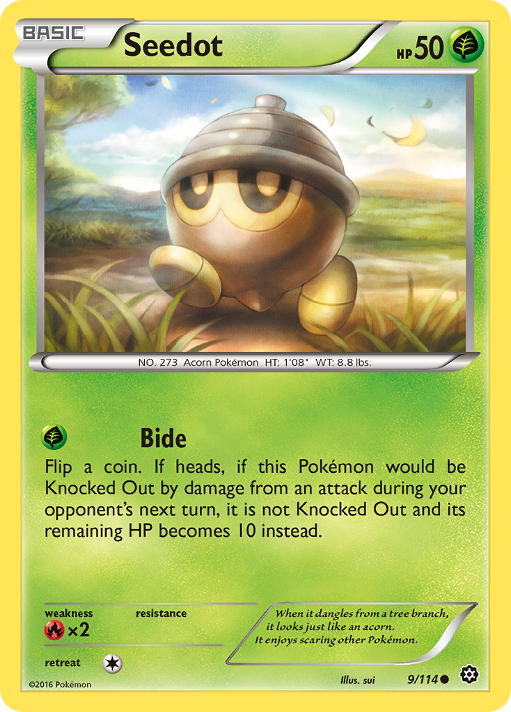 Seedot – Steam Siege 9/114 Pokémon card