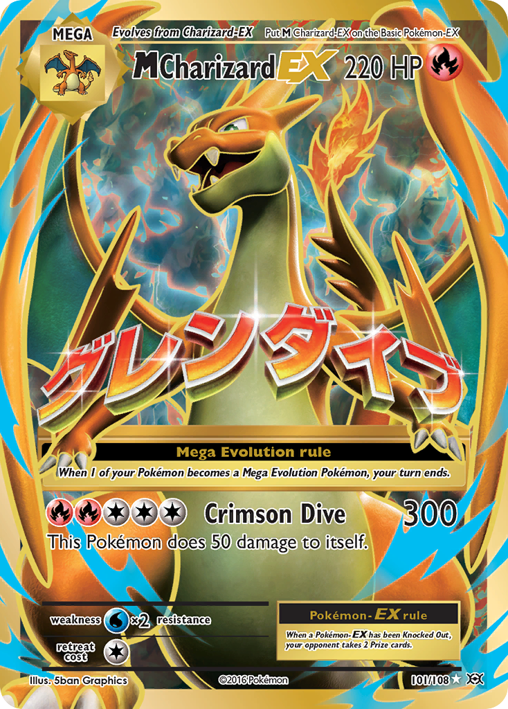 M Charizard-EX – Evolutions 101/108 Pokémon card