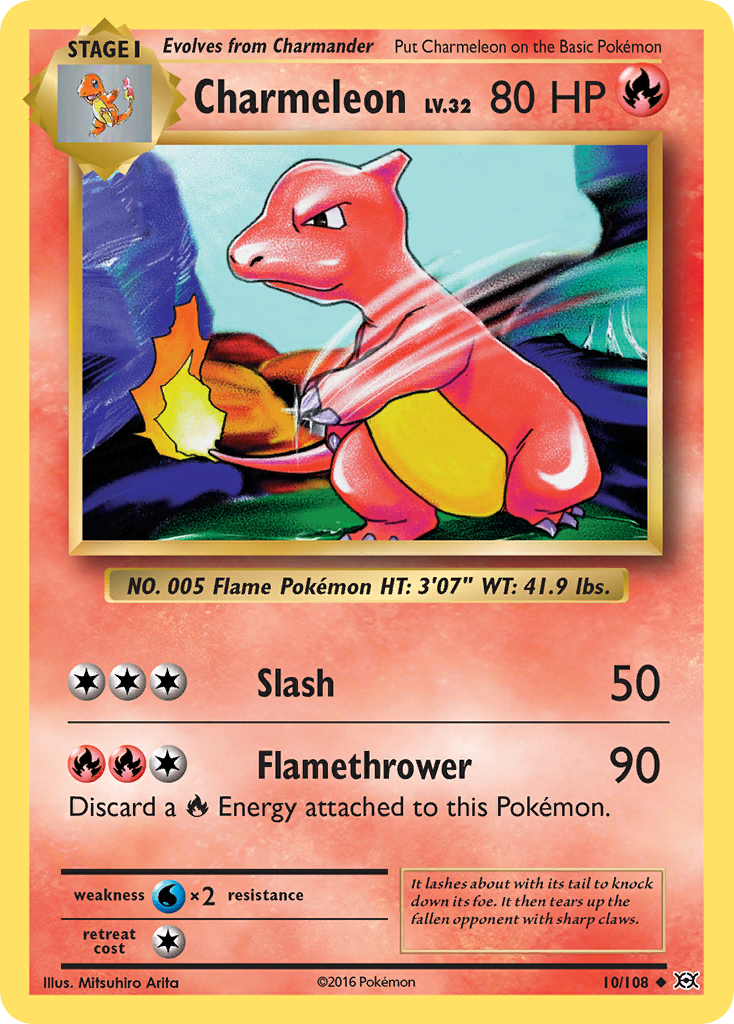 Charmeleon – Evolutions 10/108 Pokémon card