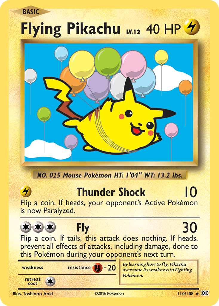 Flying Pikachu – Evolutions 110/108 Pokémon card