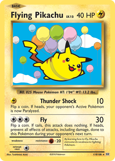 Flying Pikachu - Evolutions 110