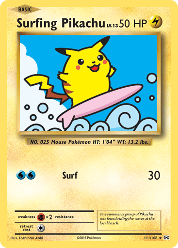 Surfing Pikachu - Evolutions 111