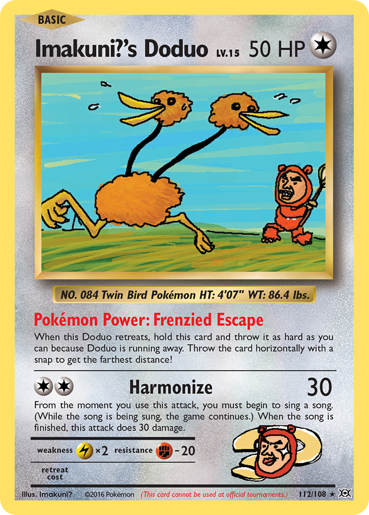 Imakuni?'s Doduo – Evolutions 112/108 Pokémon card