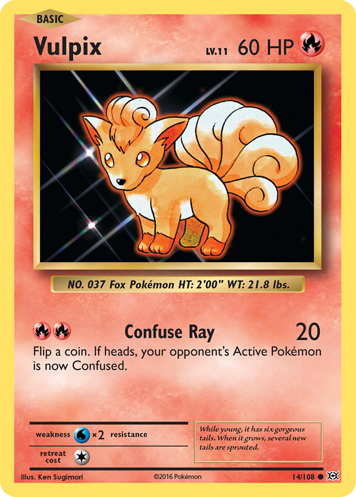 Vulpix – Evolutions 14/108 Pokémon card