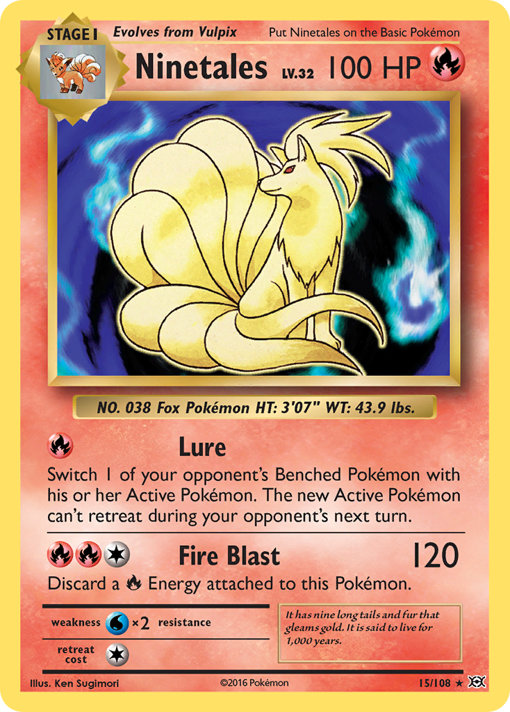 Ninetales – Evolutions 15/108 Pokémon card