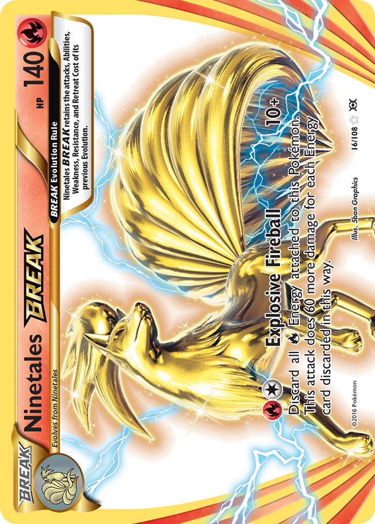 Ninetales BREAK – Evolutions 16/108 Pokémon card