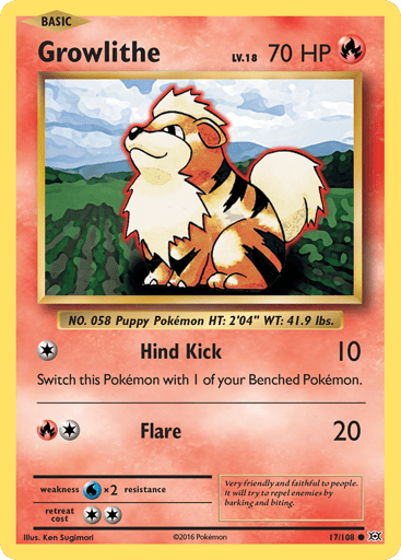 Growlithe - Evolutions 17