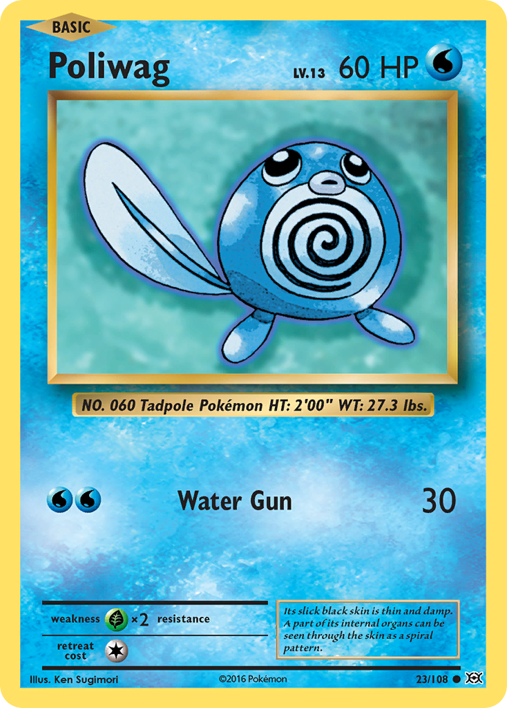 Poliwag – Evolutions 23/108 Pokémon card
