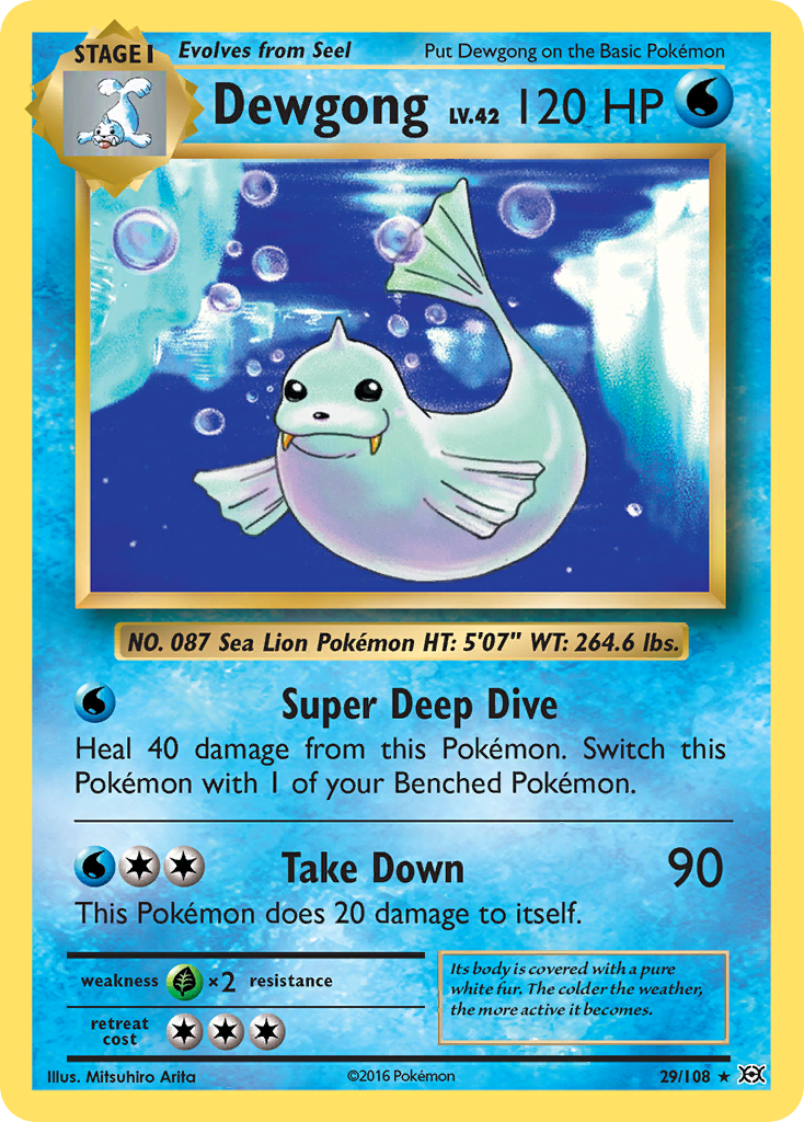 Dewgong – Evolutions 29/108 Pokémon card