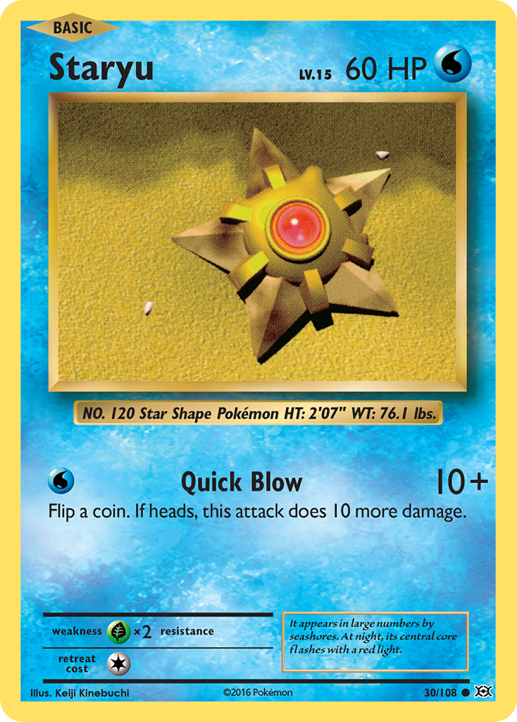 Staryu – Evolutions 30/108 Pokémon card