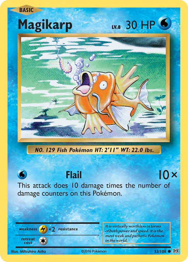 Magikarp – Evolutions 33/108 Pokémon card