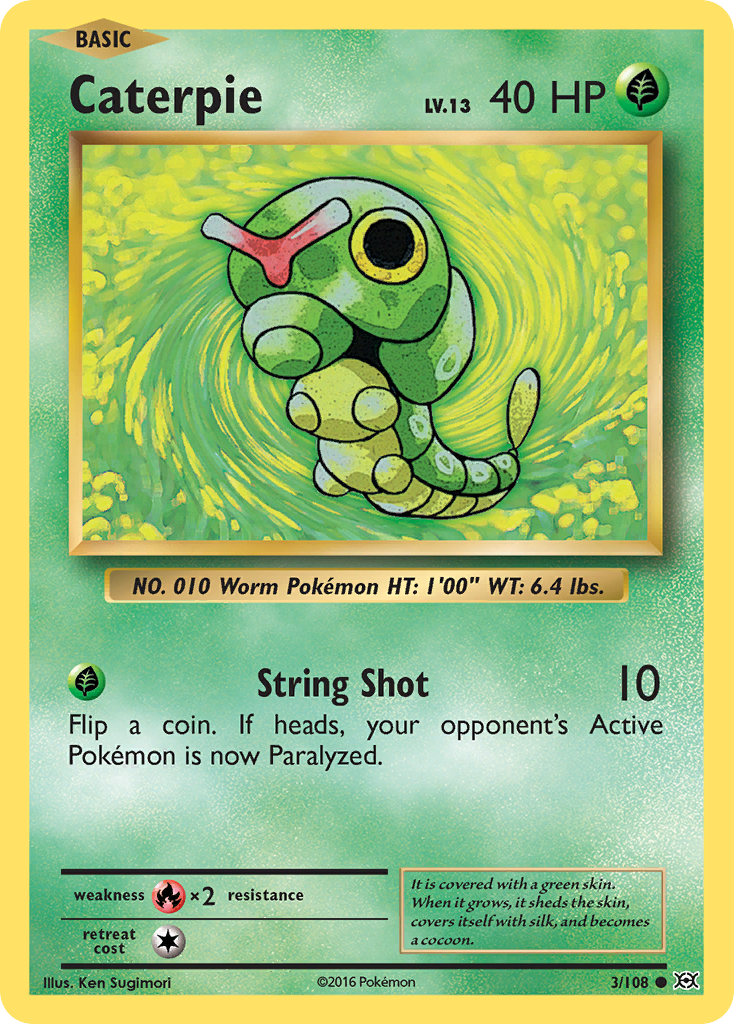Caterpie – Evolutions 3/108 Pokémon card