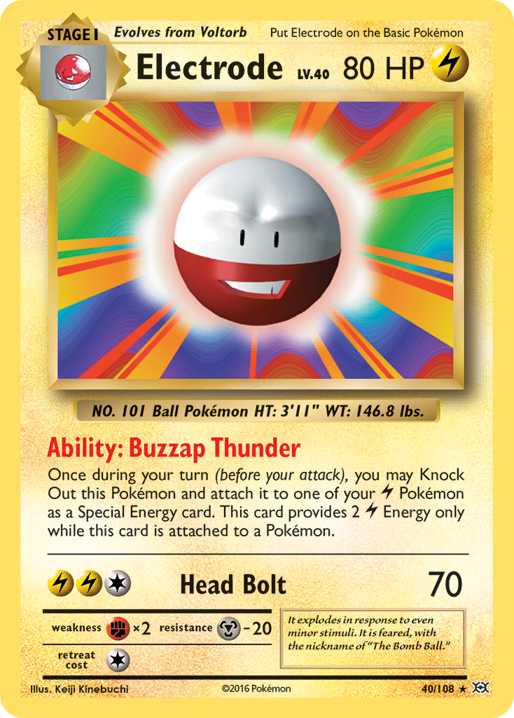 Electrode – Evolutions 40/108 Pokémon card