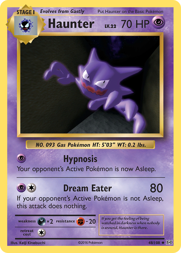 Haunter – Evolutions 48/108 Pokémon card
