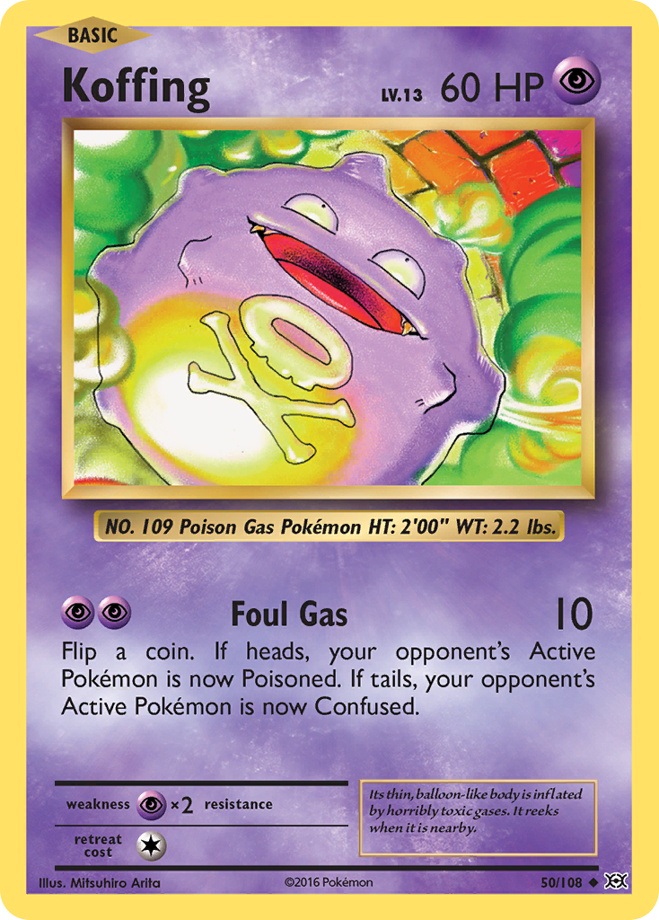 Koffing – Evolutions 50/108 Pokémon card