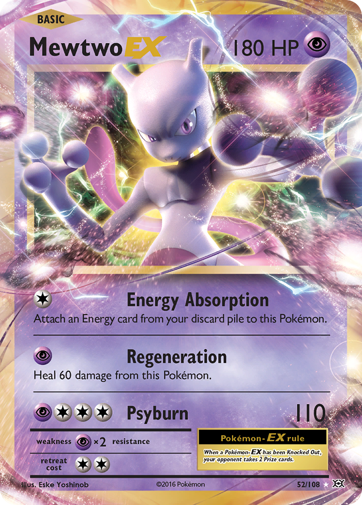 Mewtwo-EX – Evolutions 52/108 Pokémon card