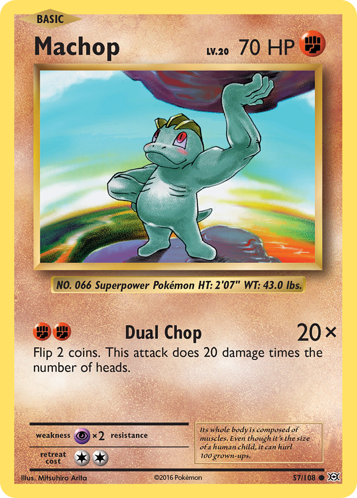 Machop – Evolutions 57/108 Pokémon card