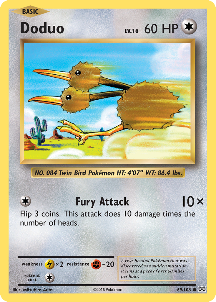 Doduo – Evolutions 69/108 Pokémon card