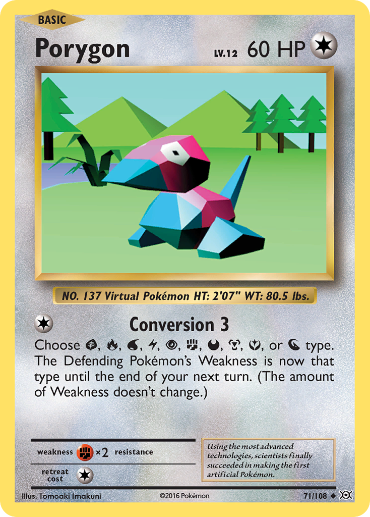 Porygon – Evolutions 71/108 Pokémon card