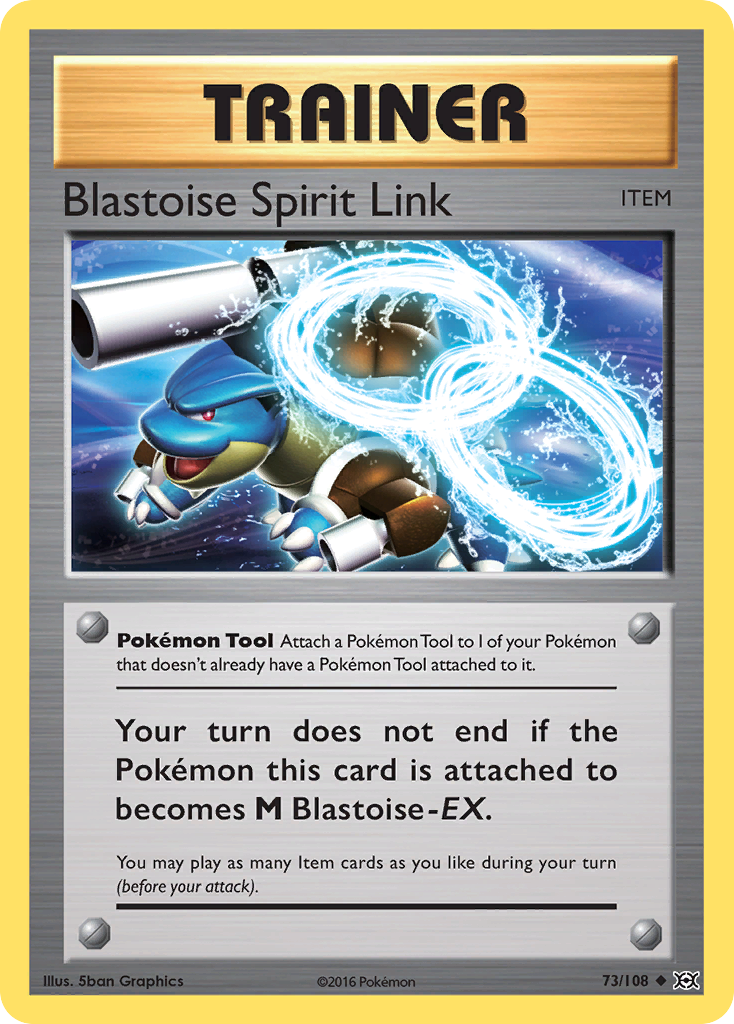 Blastoise Spirit Link – Evolutions 73/108 Pokémon card