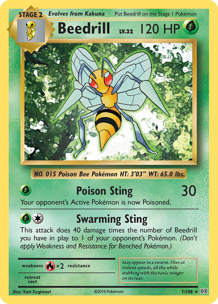 Beedrill – Evolutions 7/108 Pokémon card