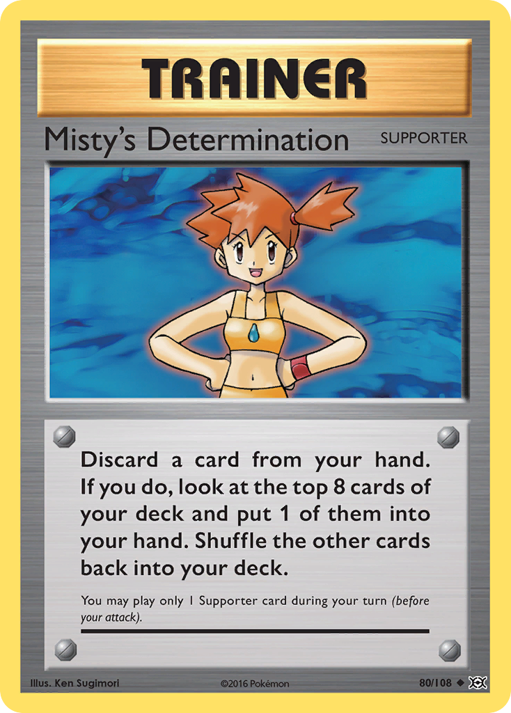 Misty's Determination – Evolutions 80/108 Pokémon card