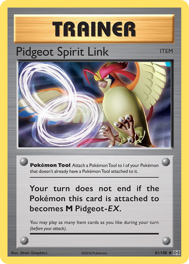Pidgeot Spirit Link – Evolutions 81/108 Pokémon card