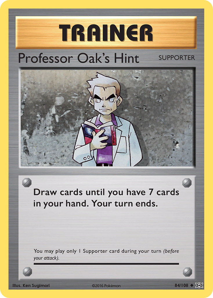 Professor Oak's Hint – Evolutions 84/108 Pokémon card