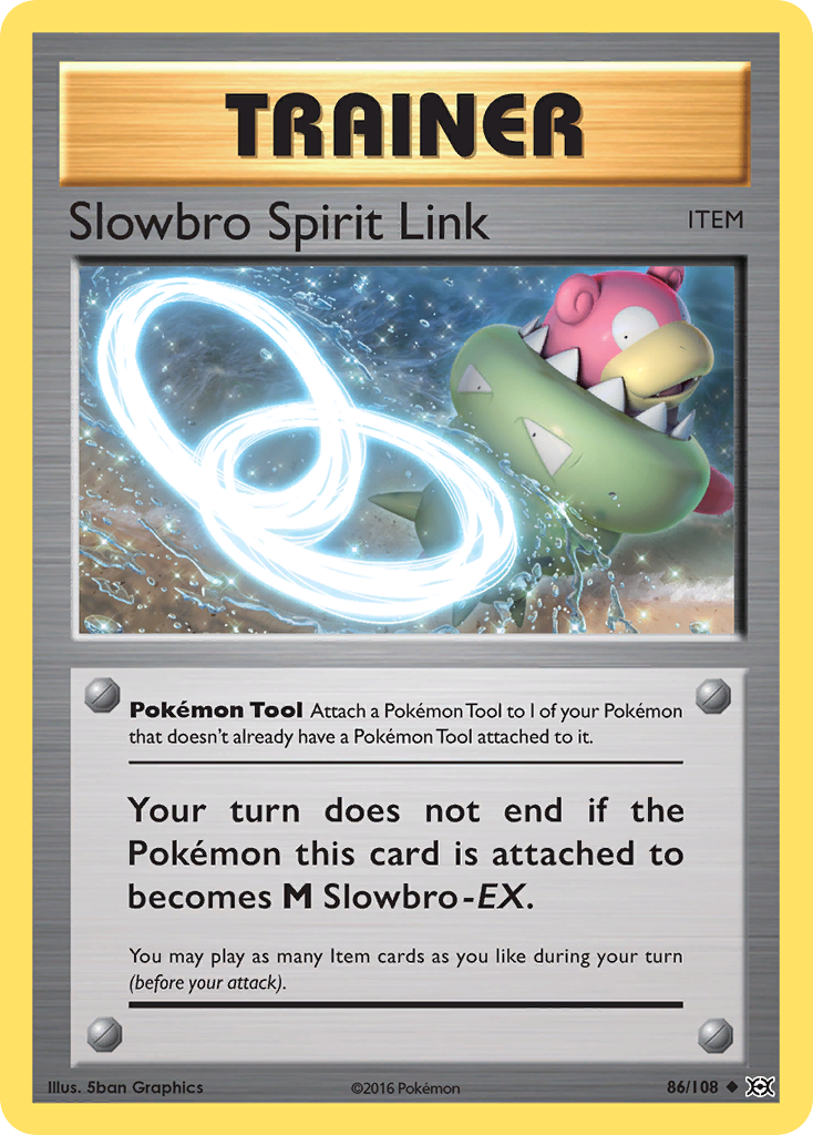 Slowbro Spirit Link – Evolutions 86/108 Pokémon card
