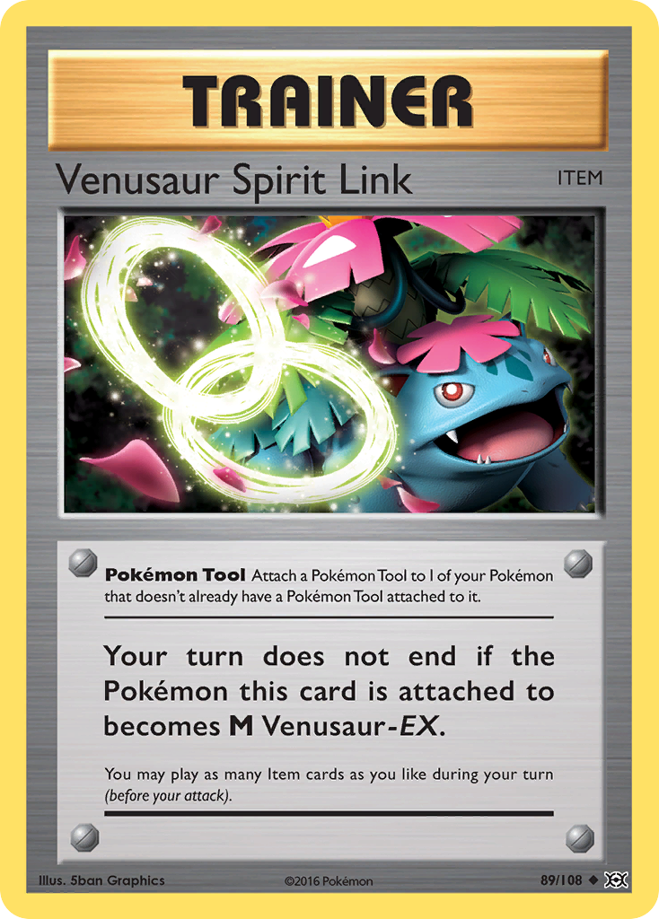 Venusaur Spirit Link – Evolutions 89/108 Pokémon card