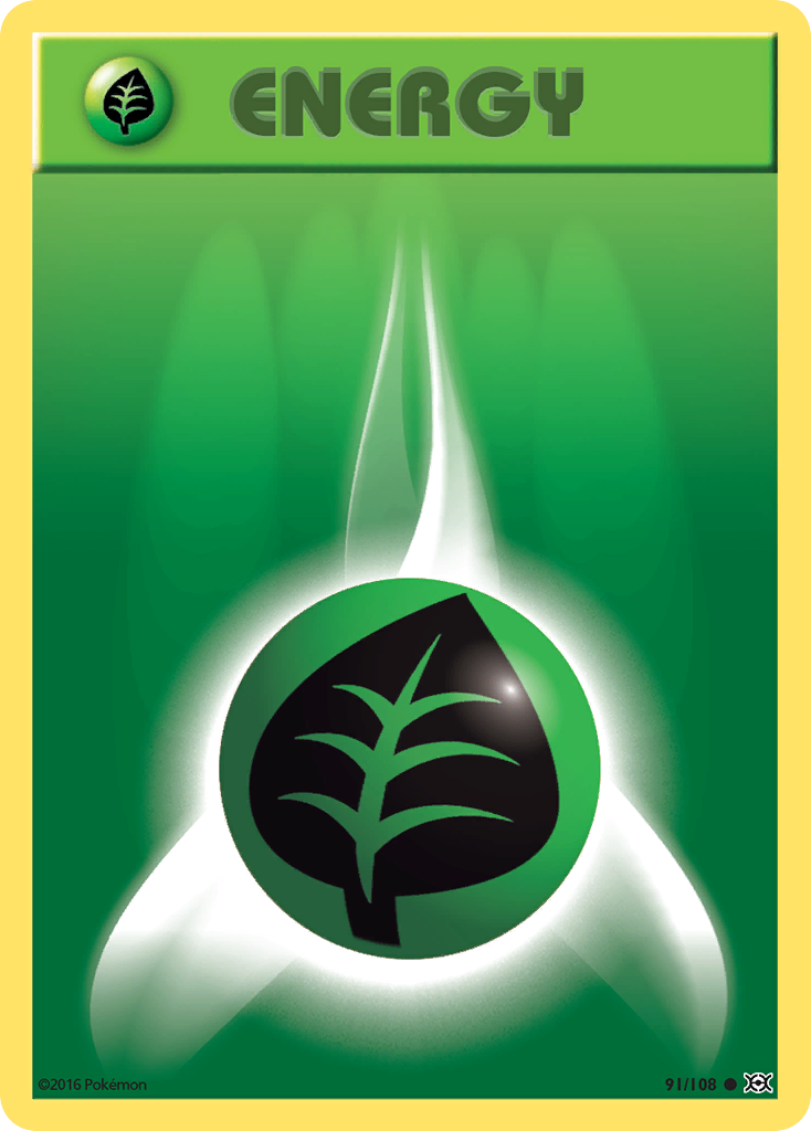 Grass Energy – Evolutions 91/108 Pokémon card