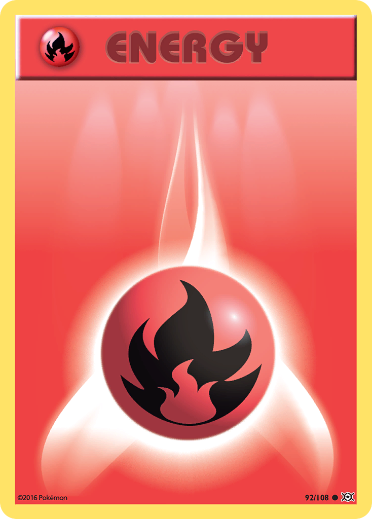 Fire Energy – Evolutions 92/108 Pokémon card