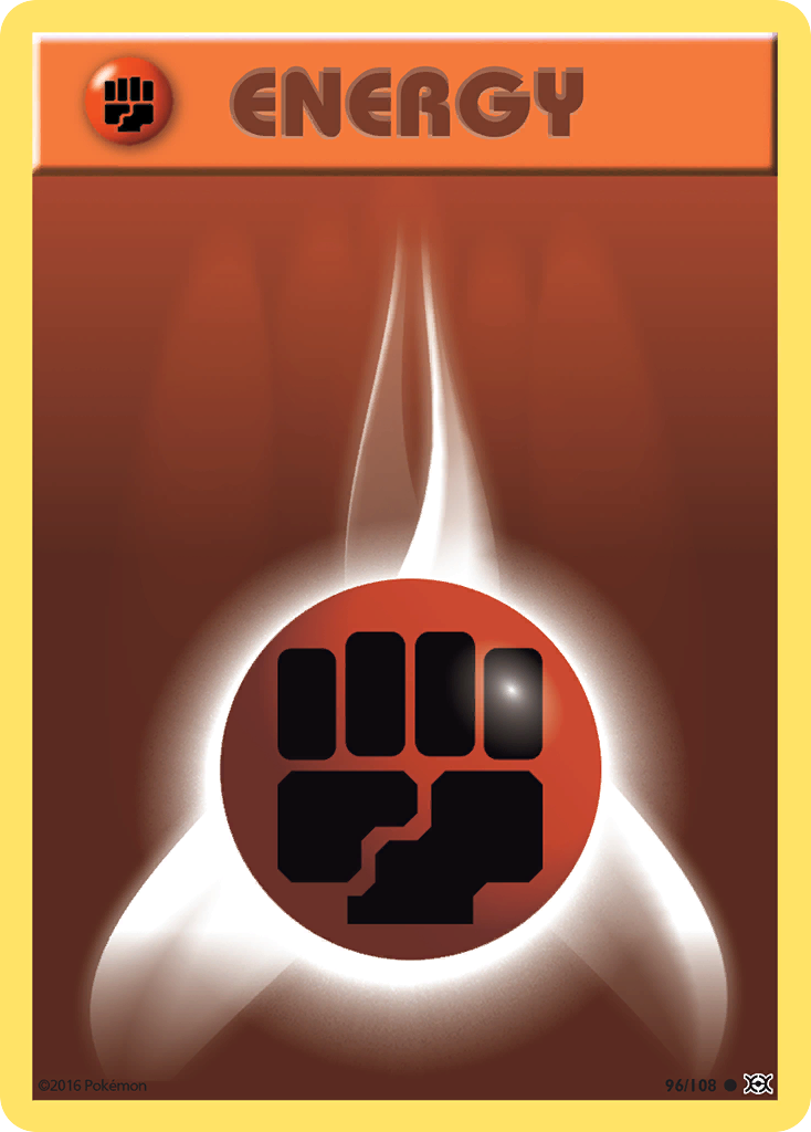 Fighting Energy – Evolutions 96/108 Pokémon card