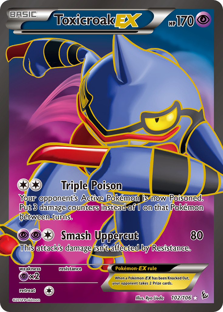 Toxicroak-EX – Flashfire 102/106 Pokémon card