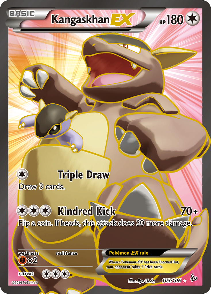 Kangaskhan-EX – Flashfire 103/106 Pokémon card