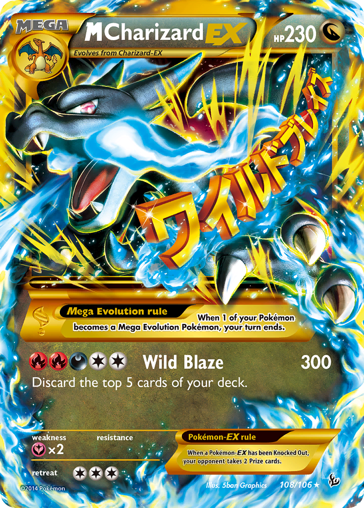 M Charizard-EX – Flashfire 108/106 Pokémon card