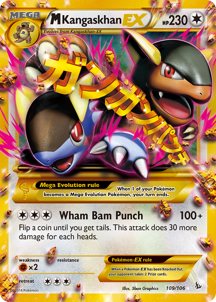 M Kangaskhan-EX – Flashfire 109/106 Pokémon card