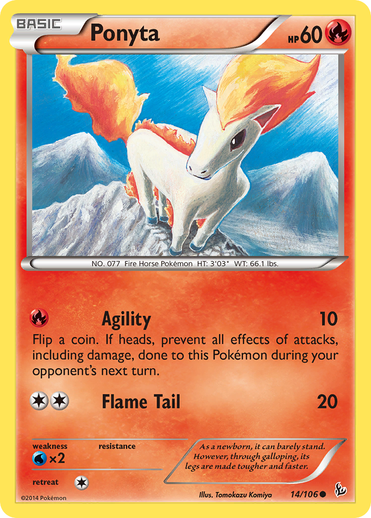 Ponyta – Flashfire 14/106 Pokémon card