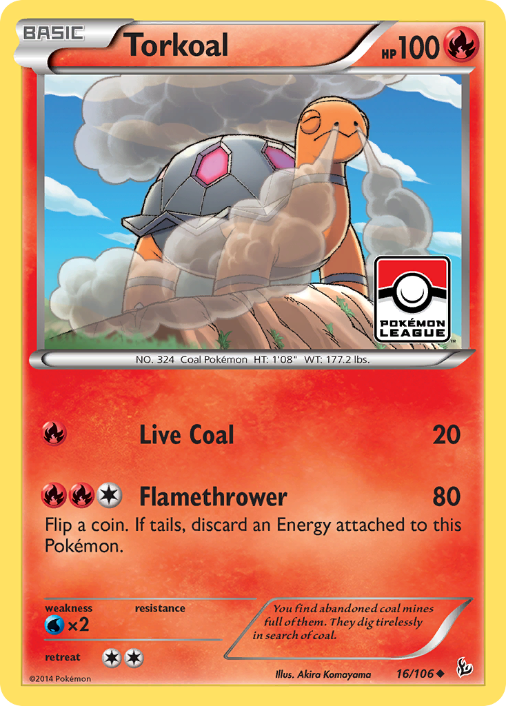 Torkoal – Flashfire 16/106 Pokémon card