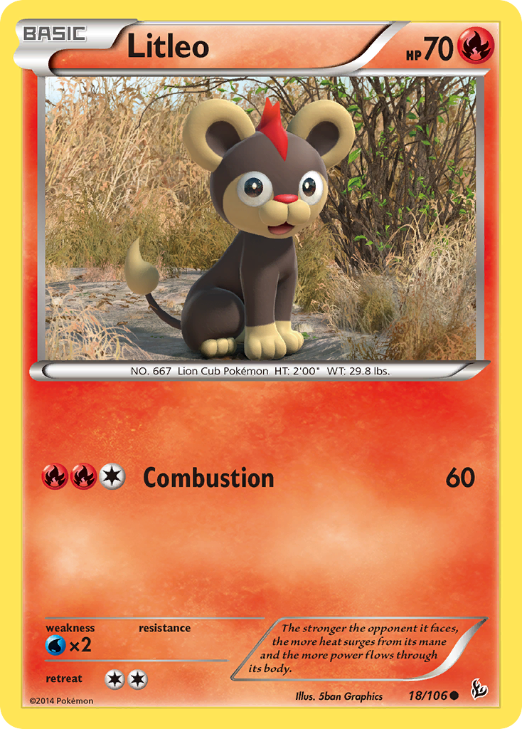 Litleo – Flashfire 18/106 Pokémon card