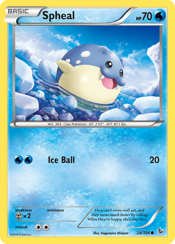 Spheal – Flashfire 24/106 Pokémon card