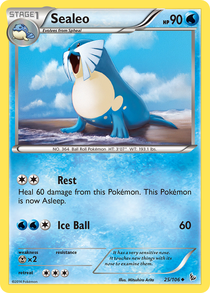 Sealeo – Flashfire 25/106 Pokémon card