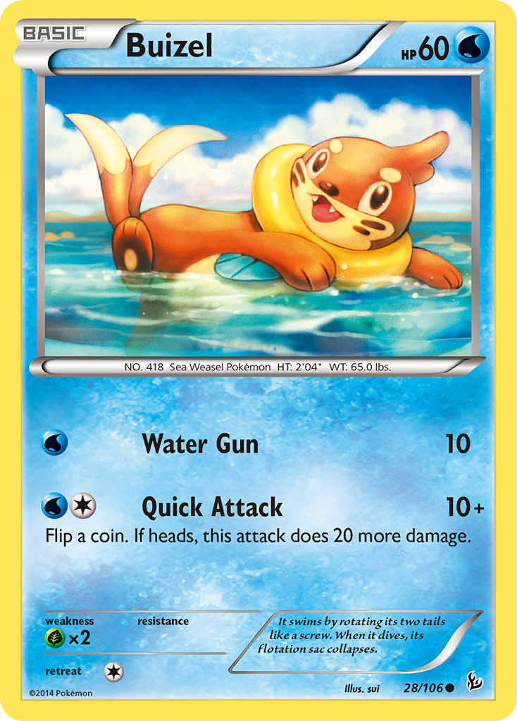 Buizel – Flashfire 28/106 Pokémon card