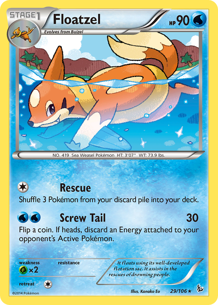 Floatzel – Flashfire 29/106 Pokémon card